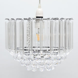 Demi Clear And Chrome Easy-Fit Pendant