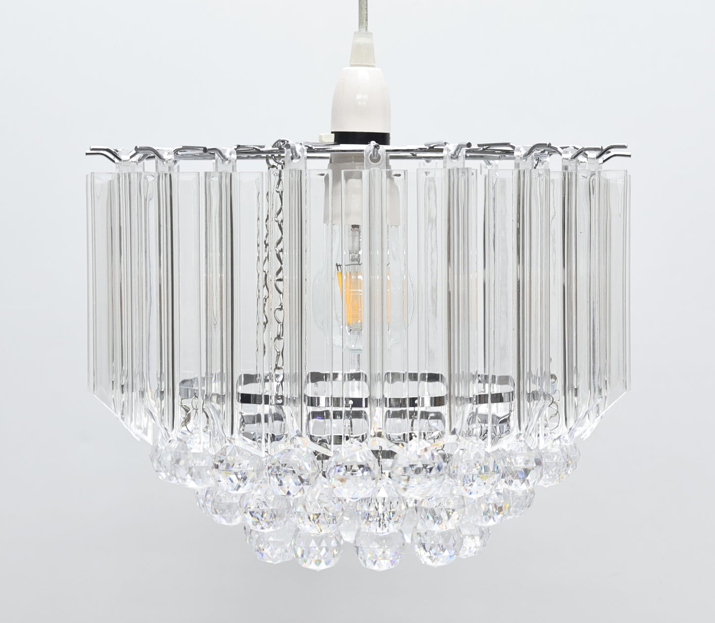 Demi Clear And Chrome Easy-Fit Pendant