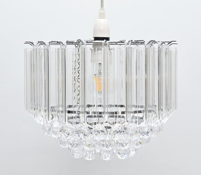 Demi Clear And Chrome Easy-Fit Pendant