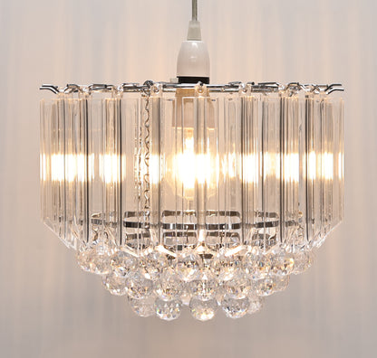 Demi Clear And Chrome Easy-Fit Pendant