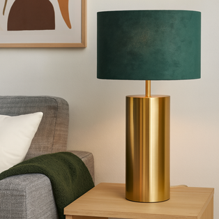 Ziva Large Dark Green Touch Table Lamp