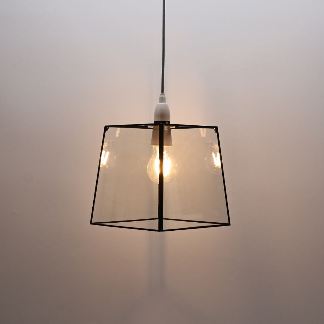 Sable Matte Black Glass Easy-Fit Pendant