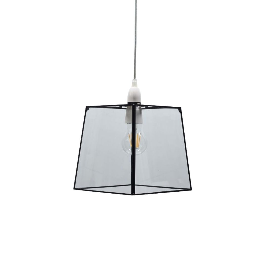 Sable Matte Black Glass Easy-Fit Pendant