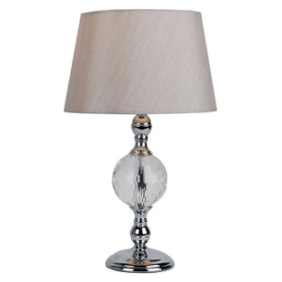 Vanessa Polished Chrome & Glass Table Lamp
