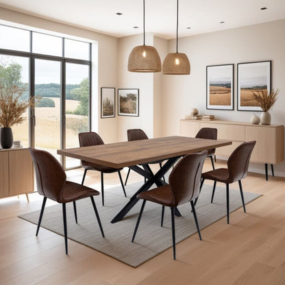 Panama 1.6m Extendable 6 Seater Dining Set