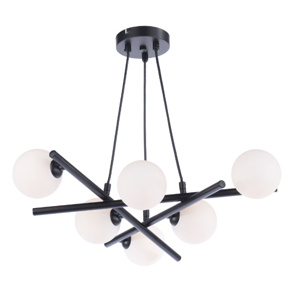 Pedro 6 Light Pendant Ceiling Light Black