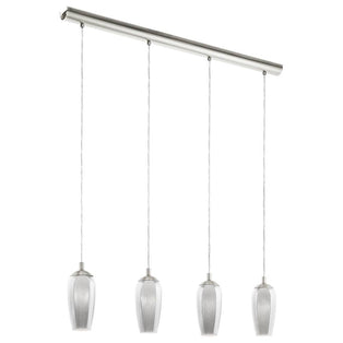 Stephie 4 Light Ceiling Light Bar Satin Nickel