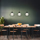 Burton 3 Light Black Ceiling Pendant Bar