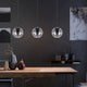 Aleksander 3 Light Black & Smoked Glass Pendant Ceiling Light