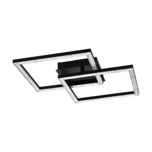 Lucia Black LED Flush Ceiling Light