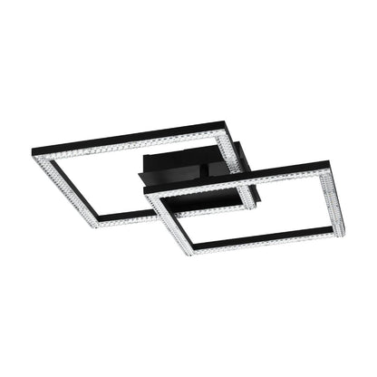 Lucia Black LED Flush Ceiling Light