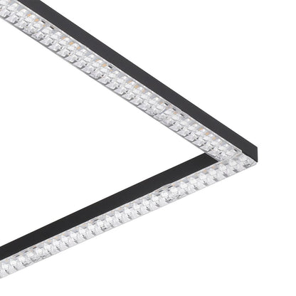Lucia Black LED Flush Ceiling Light