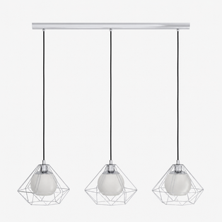 Burton 3 Light Polished Chrome Ceiling Pendant Bar