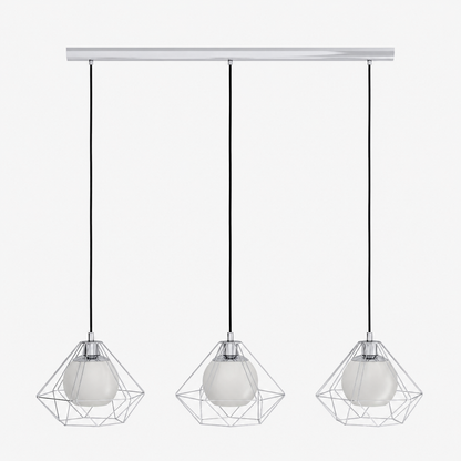 Burton 3 Light Polished Chrome Ceiling Pendant Bar