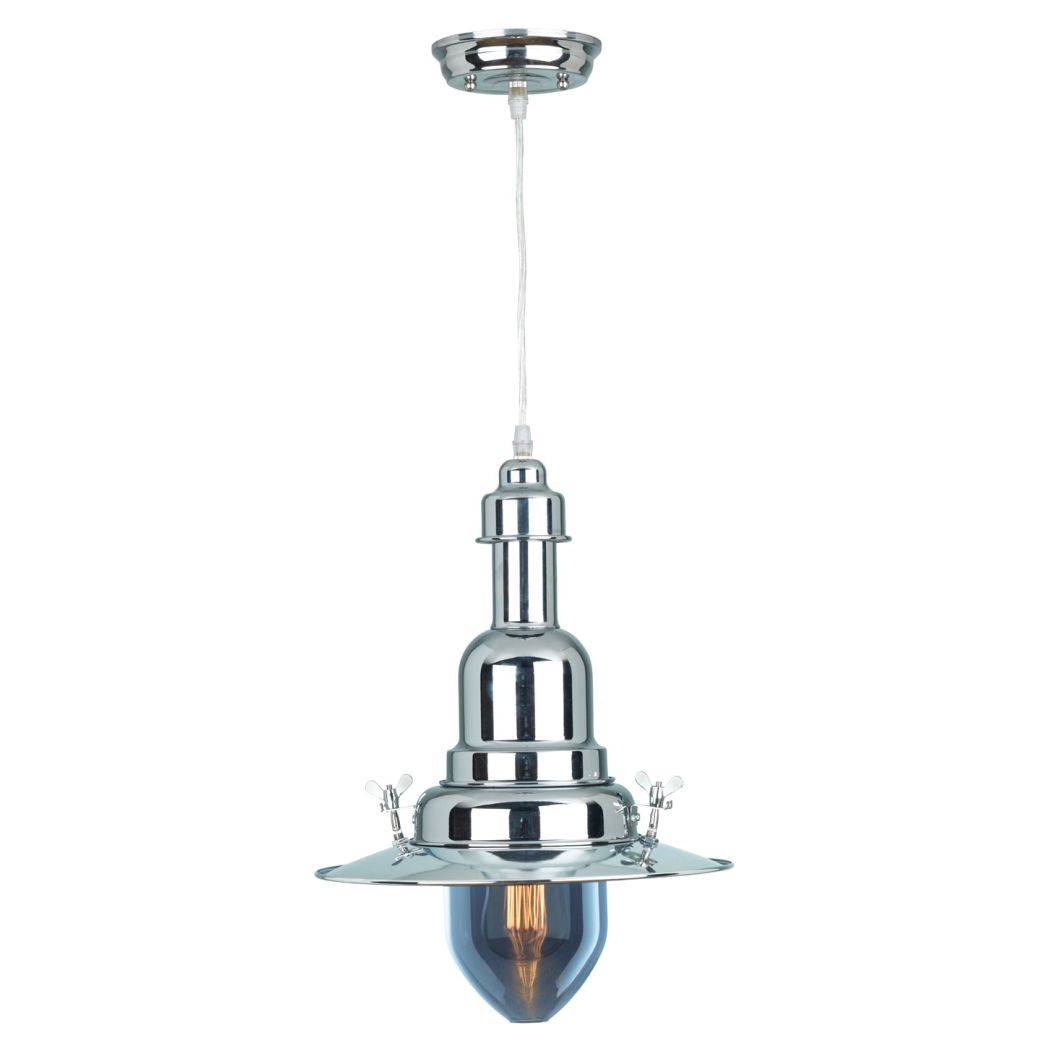 Penge Polished Chrome Fisherman Pendant Ceiling Light
