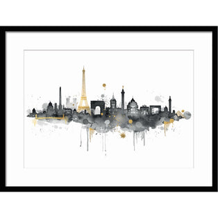 Paris Skyline Framed Wall Art