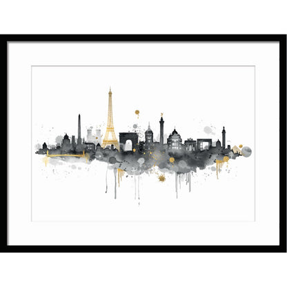 Paris Skyline Framed Wall Art