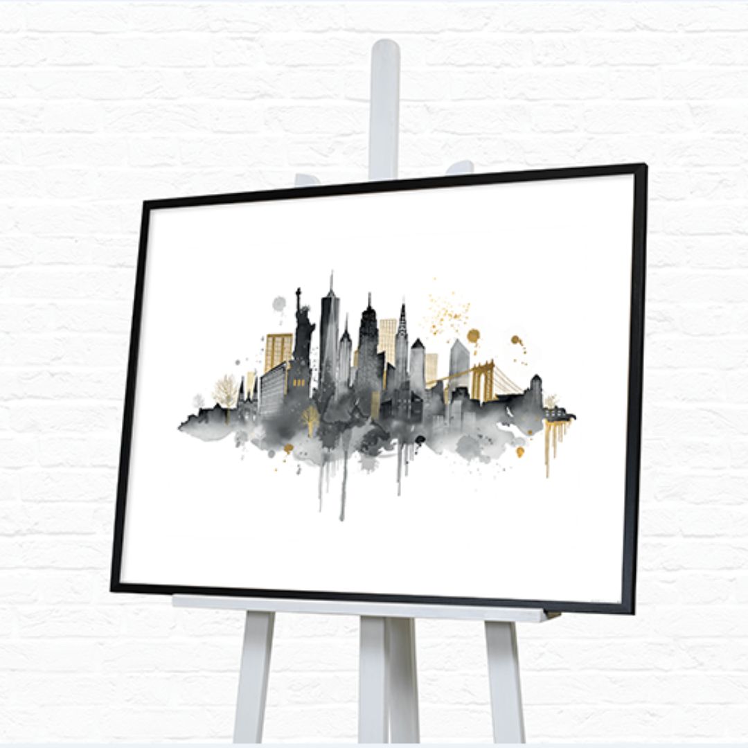 New York Skyline Framed Wall Art