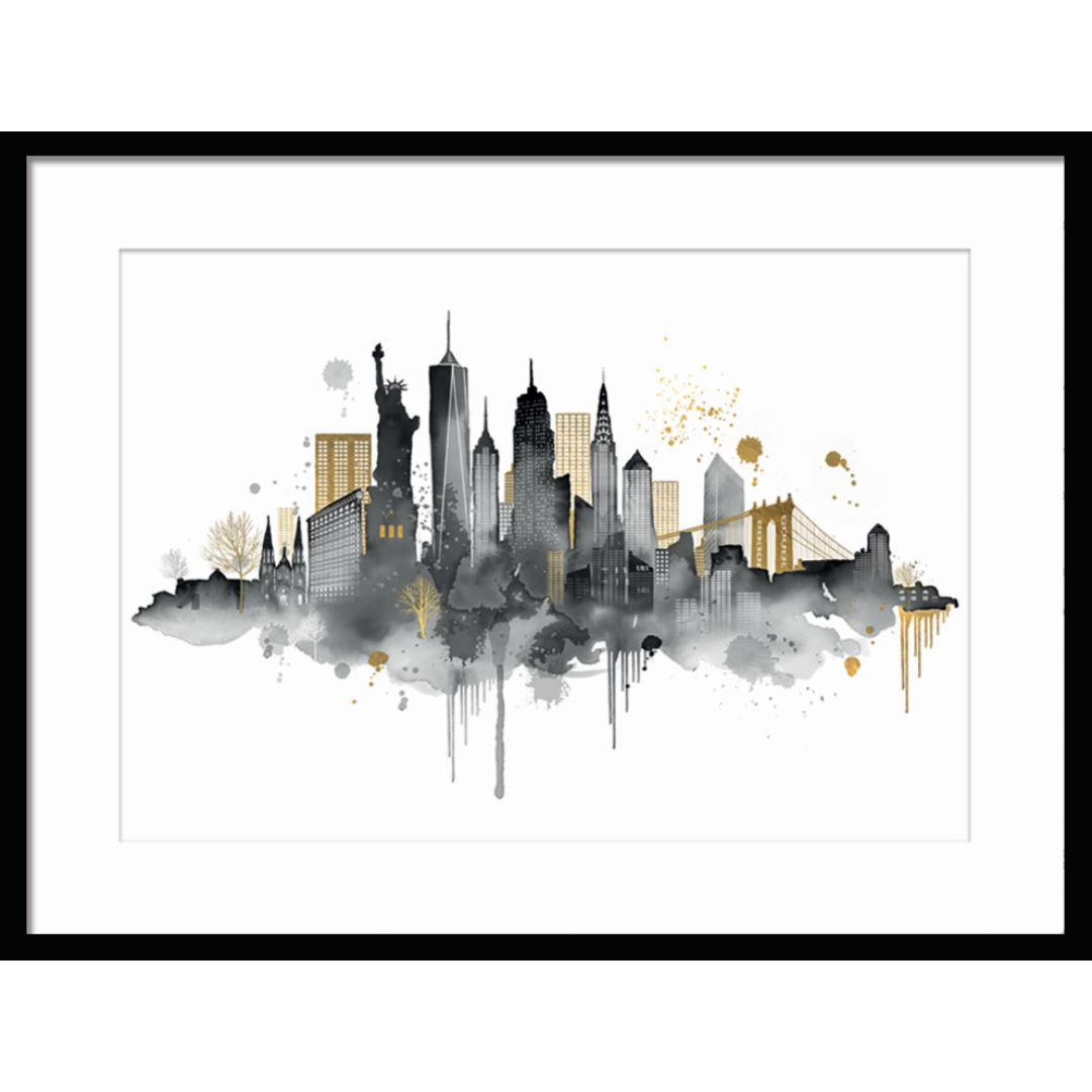 New York Skyline Framed Wall Art