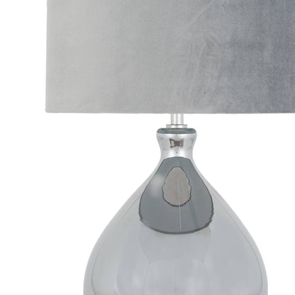 Cairo Grey & Mirror Glass Table Lamp