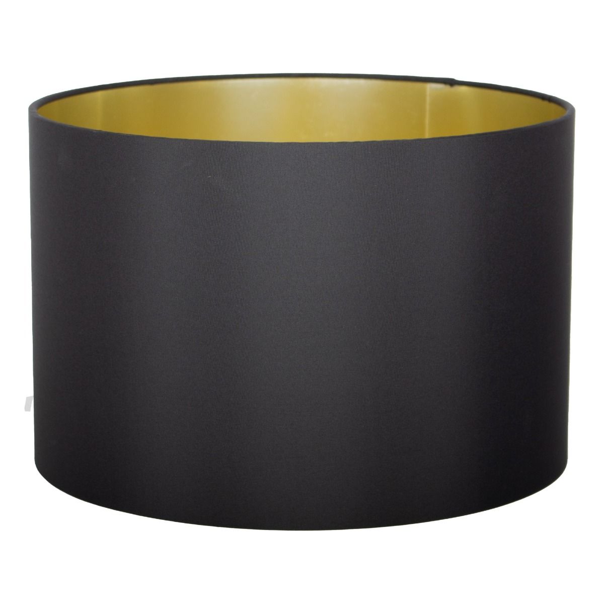 Metallic 40cm Black Silk Light Shade with Gold Card Lining
