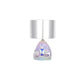 Blake Iridescent Table Lamp Small 1 Light Glass 34cm with Silver Shade