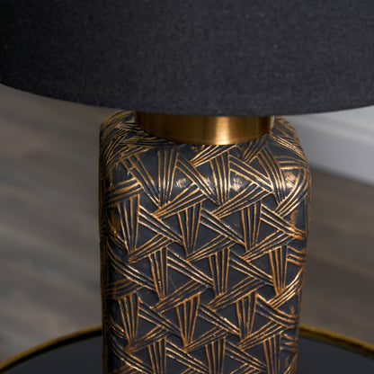 Denisa Black & Gold Ceramic Table Lamp