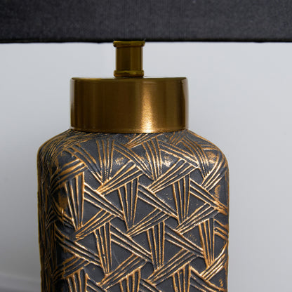 Denisa Black & Gold Ceramic Table Lamp