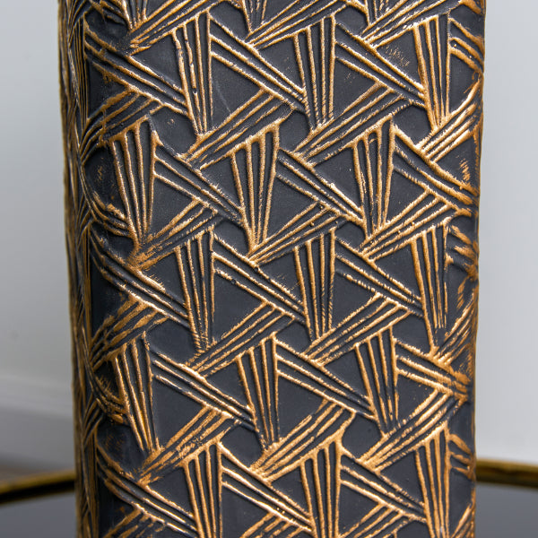 Denisa Black & Gold Ceramic Table Lamp