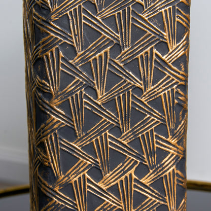 Denisa Black & Gold Ceramic Table Lamp