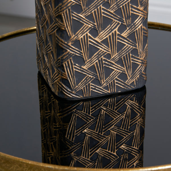 Denisa Black & Gold Ceramic Table Lamp