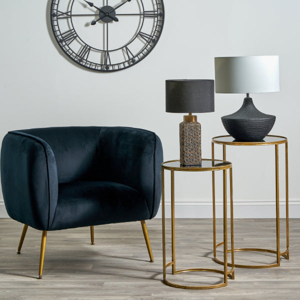 Denisa Black & Gold Ceramic Table Lamp