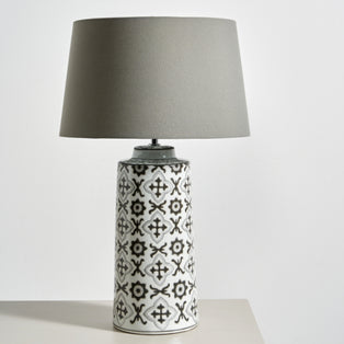Nora Grey & White Ceramic Table Lamp