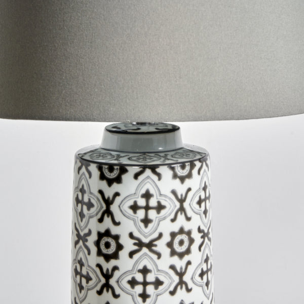 Nora Grey & White Ceramic Table Lamp