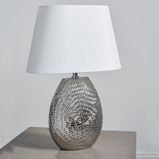 Caitlin Small Silver Ceramic Table Lamp