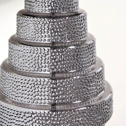 Saskia Black and Silver Glass Table Lamp