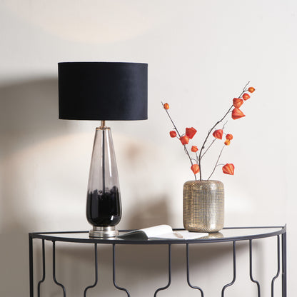 Elena Black Glass Table Lamp