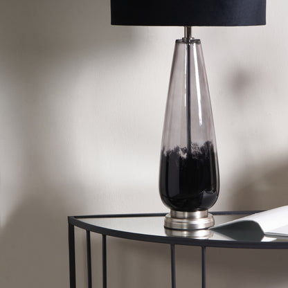 Elena Black Glass Table Lamp