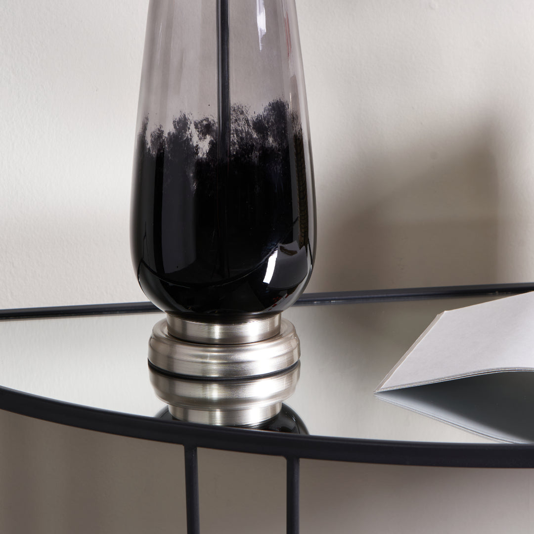 Elena Black Glass Table Lamp