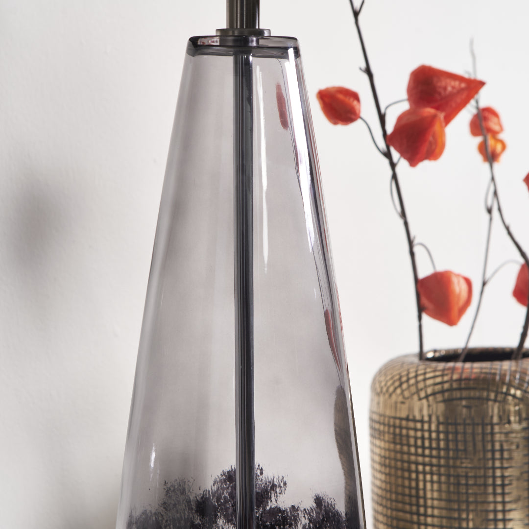 Elena Black Glass Table Lamp