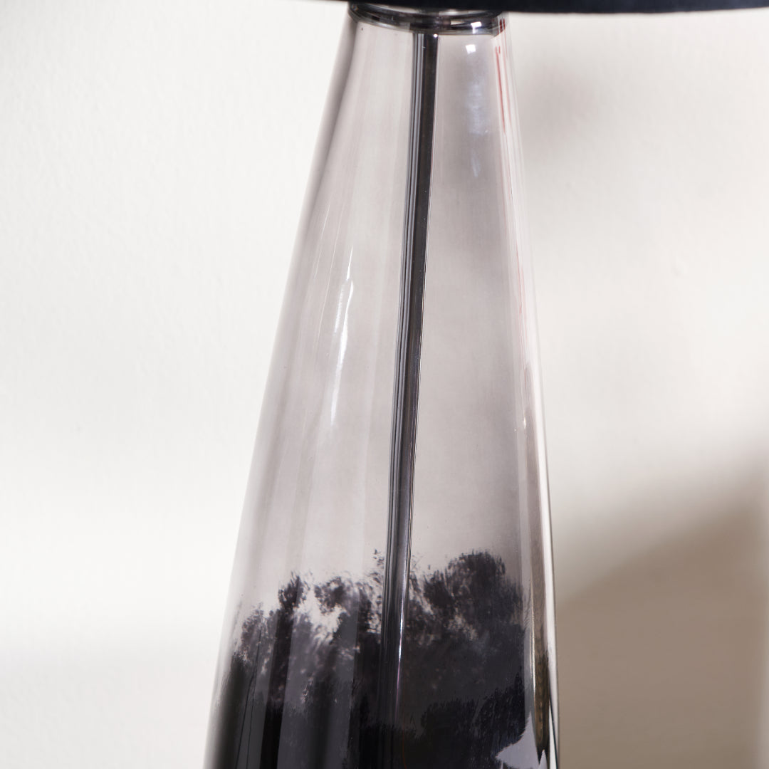 Elena Black Glass Table Lamp