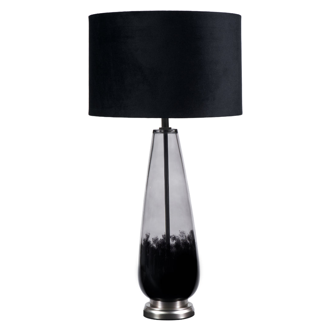 Elena Black Glass Table Lamp