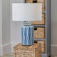 Samara Blue & White Aztec Ceramic Table Lamp
