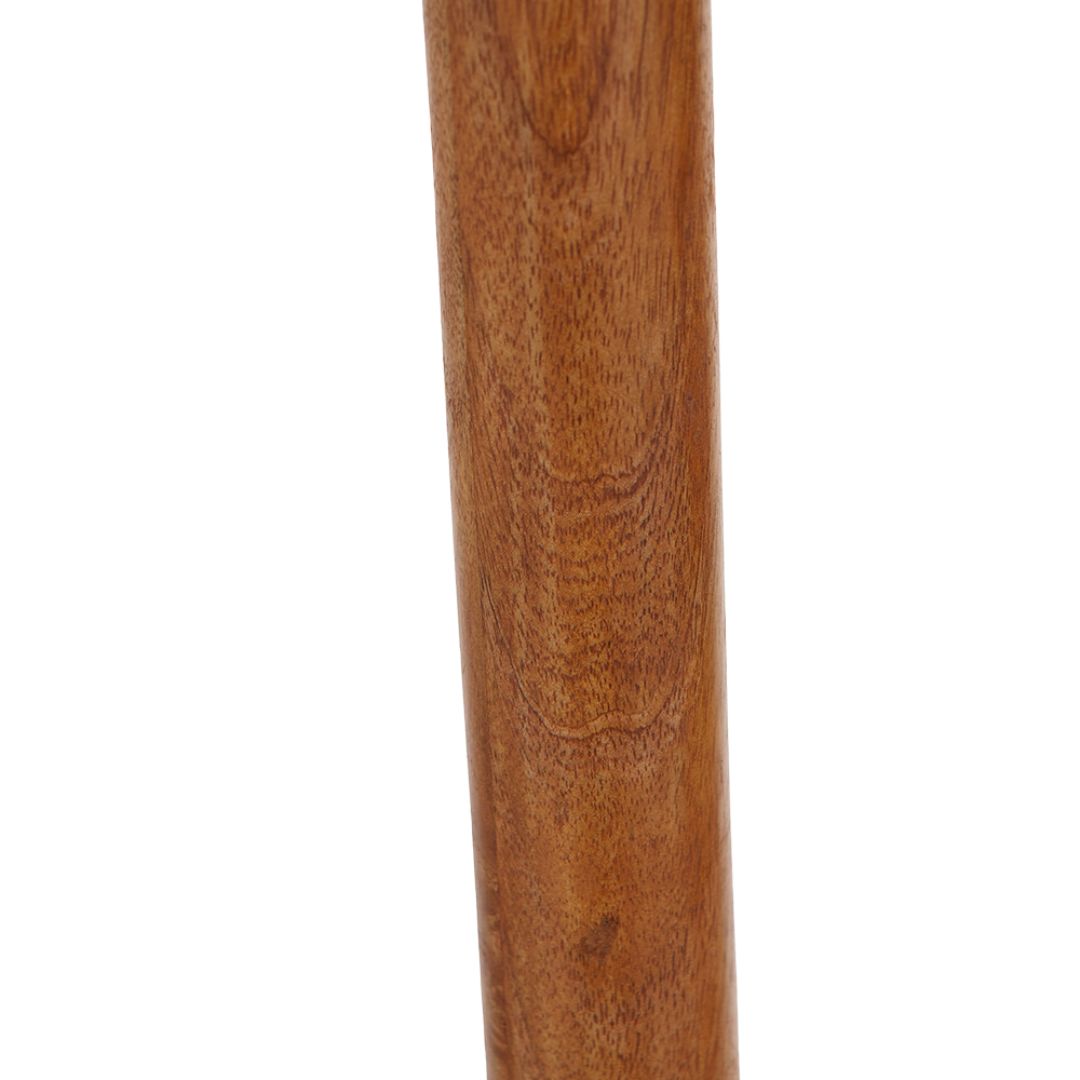 Toma Wood Floor Lamp with Dark Orange Shade