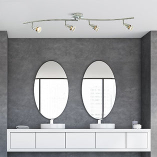 Lucca 4 Light Chrome Ceiling Spotlight Bar