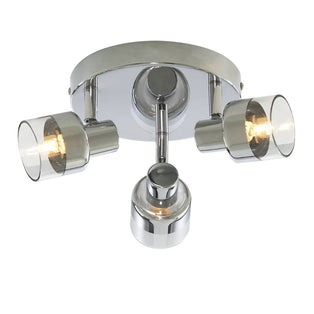 Naples 3 Light Chrome Ceiling Spotlight Plate