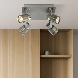 Reims 4 Light Chrome Ceiling Spotlight Plate