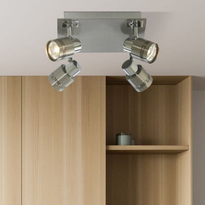 Reims 4 Light Chrome Ceiling Spotlight Plate