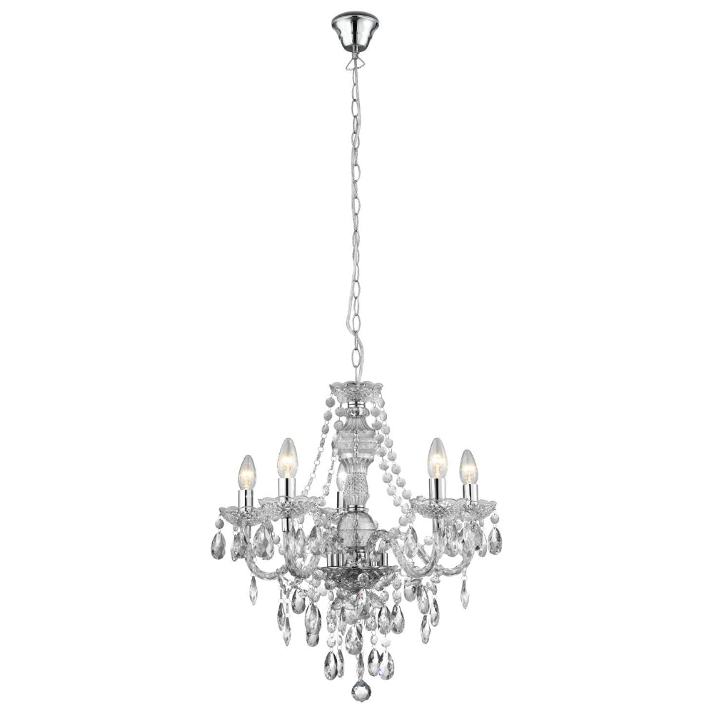 Chantelle 5 Light Clear Ceiling Light