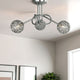 Kesha 3 Light Ceiling Light Polished Chrome